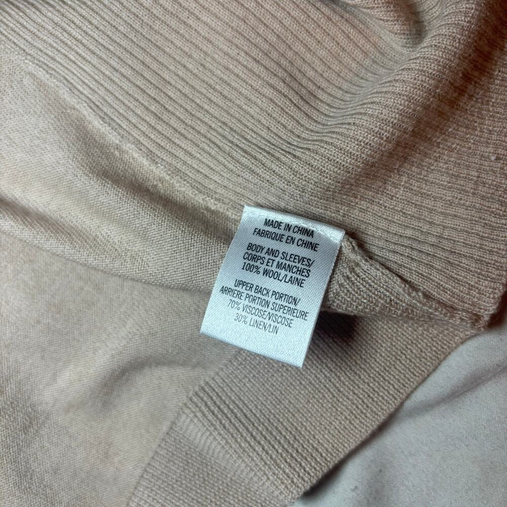 Theory Pink Linen Blend Draped Open Front Cardiga… - image 7